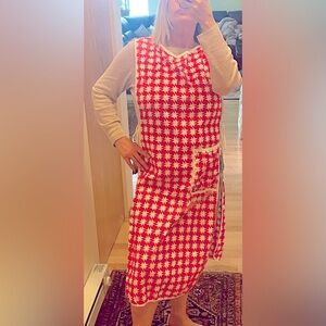 Side Tie Vintage Houndstooth Apron